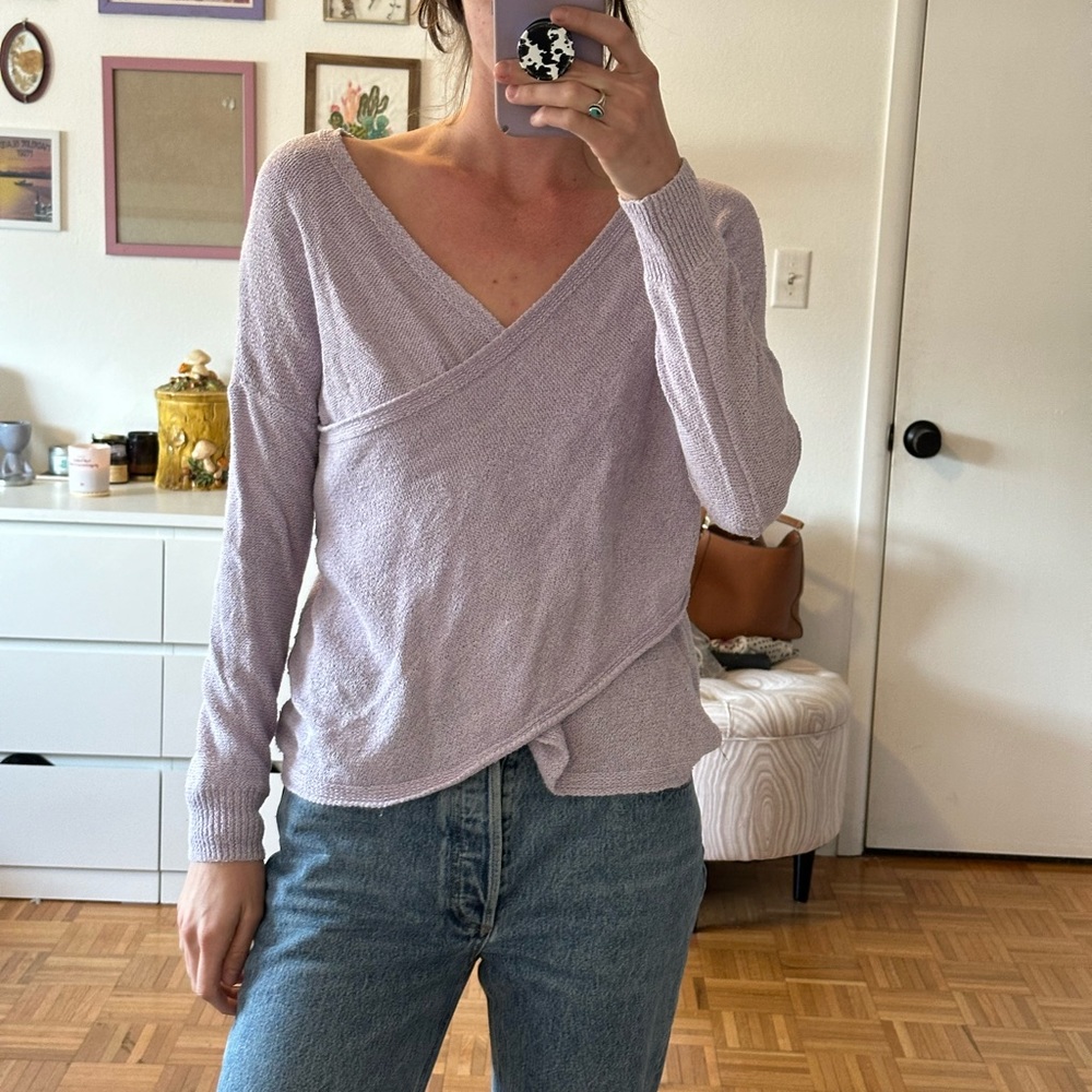 Kimchi Blue purple wrap sweater